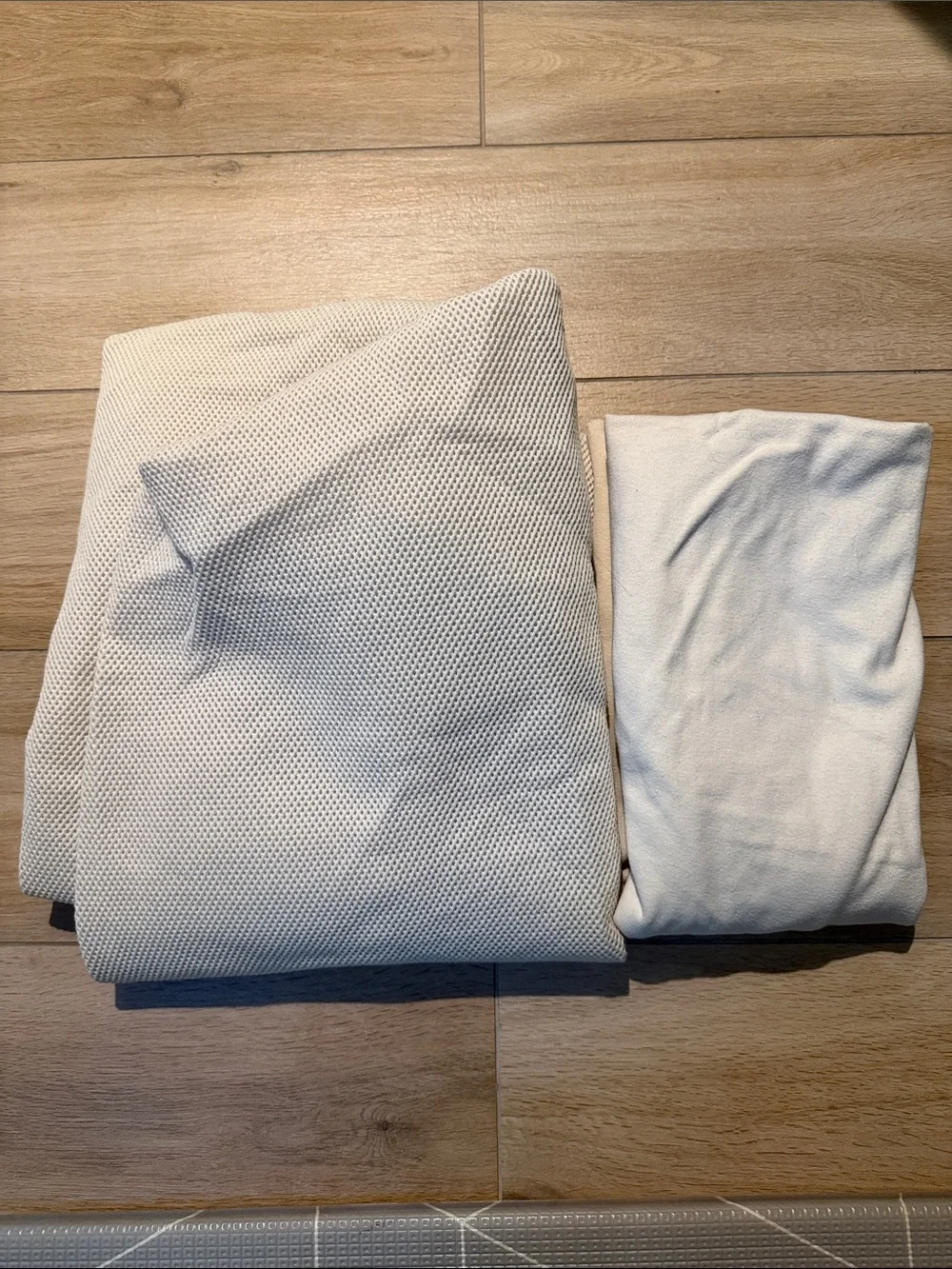Naturepedic Full Crib Cream Textured Mattress Protectors - Two